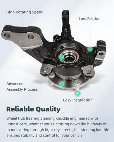 Scitoo Front Steering Knuckle Side Right Br935010lk Fit لنيسان فيرسا 2013-2019 ، لنيسان فيرسا نوت 2014-2019 in Saudi Arabia