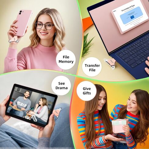 USB 3.0 Flash Drive 64gb for iPhone, 3in1 External Memory Picture Keeper Storage Stick for Photo/Video/Data Saver/Backup, V8.29High Speed Thumb Drives for iPhone/iPad/Android/PC - Topaz-Topaz in Kuwait