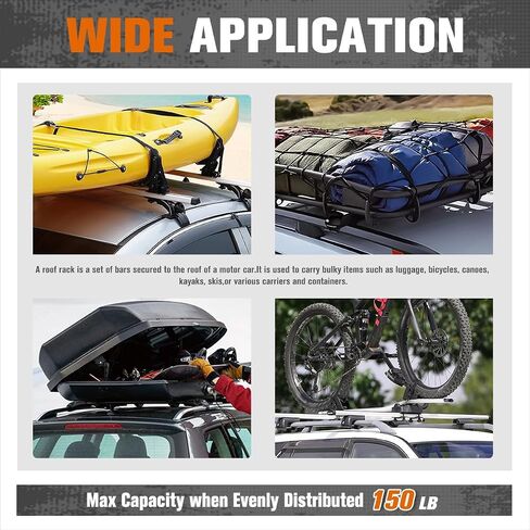 2Pcs Aluminum Top Roof Racks Cross Bars Cargo Luggage Carrier Compatible with 10-15 Lexus RX350 RX450H,Black in Saudi Arabia