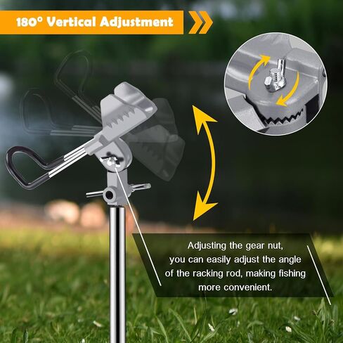 Fishing Rod Holders , Fishing Pole Holders for Ground, Multifunctional Stainless Steel Beach Fishing Rod Holder Fishing Gifts for Men(2 Pack) in Kuwait