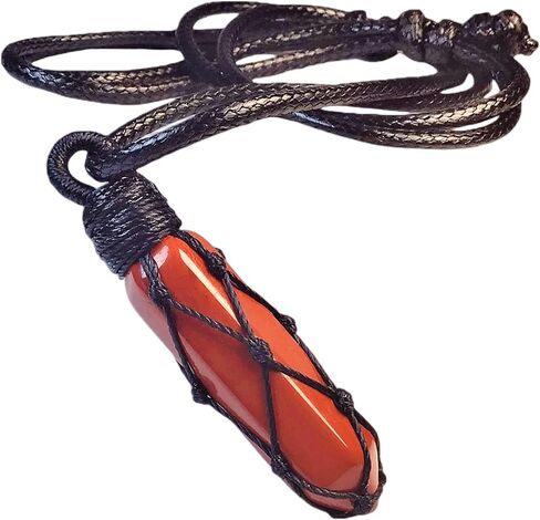 EDEN'S CALL Hexagonal Crystal Point Pendant Necklace for Unisex Adjustable Dainty Natural Stone Pendulum Amulet for Good Luck in Kuwait