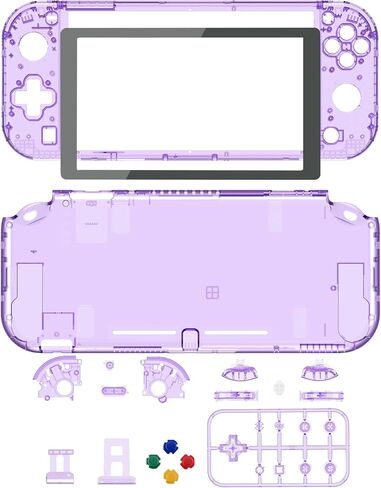eXtremeRate Crystal Clear Blue DIY Replacement Shell for Nintendo Switch Lite, NSL Handheld Controller Housing w/Screen Protector, Custom Case Cover for Nintendo Switch Lite [Controller NOT Included] in Saudi Arabia