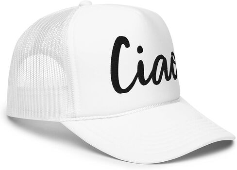 NG Ciao Curved Bill Embroidered Foam Trucker Hat High Crown Adjustable Cap for Women in Kuwait