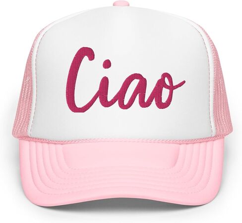 NG Ciao Curved Bill Embroidered Foam Trucker Hat High Crown Adjustable Cap for Women in Kuwait