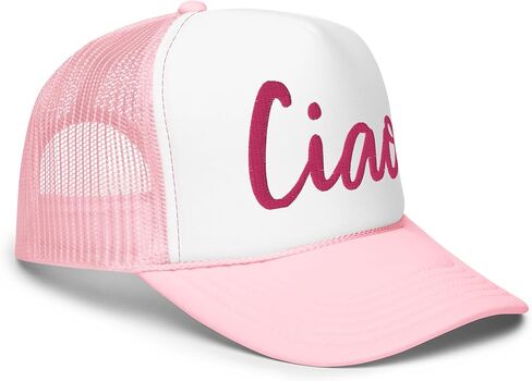 NG Ciao Curved Bill Embroidered Foam Trucker Hat High Crown Adjustable Cap for Women in Kuwait