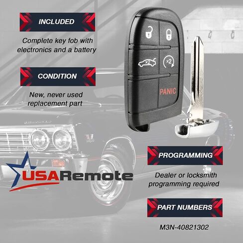 Key FOB يناسب 2015-2018 DGE Challenger / 2015-2018 DGE DURANGO دخول بدون مفاتيح عن بُعد (M3N-40821302) in Saudi Arabia