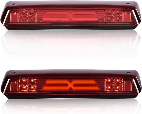 PIT66 LED 3rd Brake Light, Compatible with Ford F150 2004-2008 X Type Led Bar High Mount Stop Light Rear Tail Cargo Lamps Clear Lens Chrome Housing in Saudi Arabia