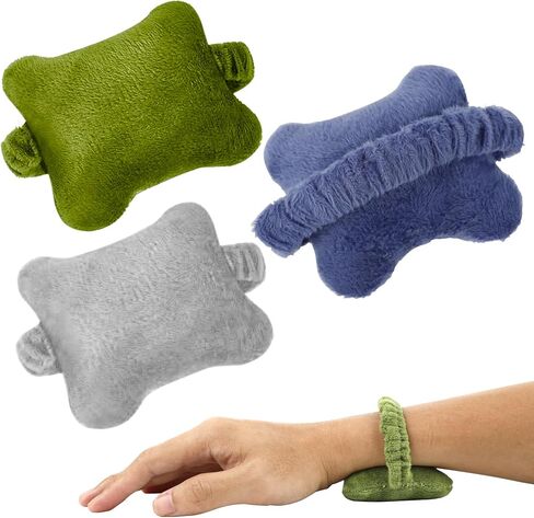 3-Pack Ergonomic Wrist Rest Set Wearable Mouse Keyboard Support Portable Cushion for Gaming Typing Gaming in Kuwait