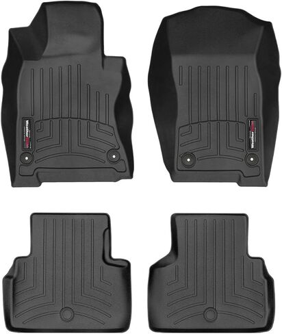 WeatherTech Custom Fit FloorLiners for Infiniti Q50, Q60-1st & 2nd Row (441258-1-2), Black in Saudi Arabia