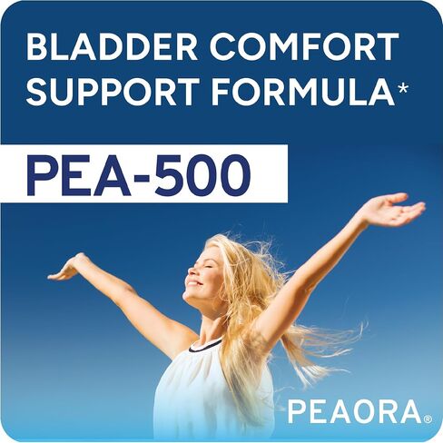 Peaora PEA -500 - دعم للمثانة ، وعدم الراحة في الحوض | للنساء والرجال | صنع في الولايات المتحدة | عالي الامتصاص بالميتويليثانولاميد وريسفيراترول in Saudi Arabia