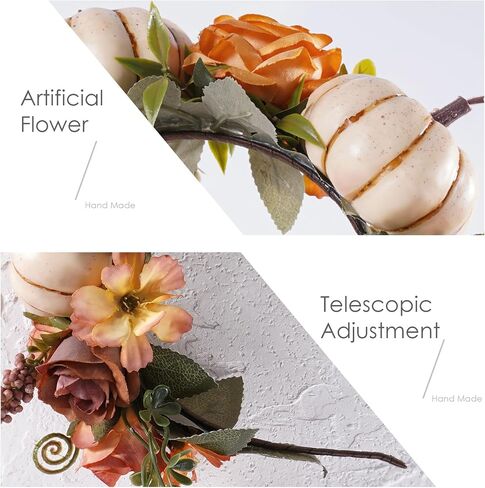 Women Fall Floral Headpiece - Autumn Flower Headband Pumpkin Halloween Hair Accessories for Girls Women Halloween Carnival Birthday Party Masquerade Role Play in Kuwait