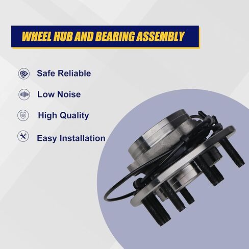 Kusatec 515063 Front 2PCS Wheel Bearing and Hub Assembly متوافق مع دودج رام 2500 3500 بيك آب 2000 2001 ، 8 براغي العروة مع ABS in Saudi Arabia