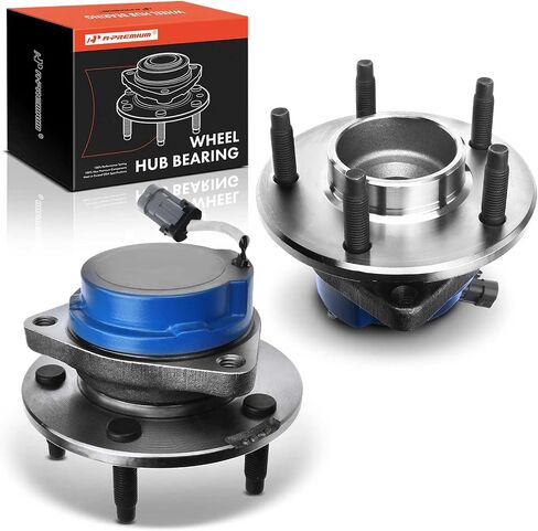 A-Premium 2 x Rear Wheel Bearing and Hub Assembly with ABS & 5-Lug Compatible with Buick Rendezvous 2002 2003 2004 2005 2006 2007, 4-Wheel ABS, FWD Only in Saudi Arabia