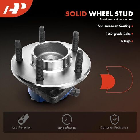 A-Premium 2 x Rear Wheel Bearing and Hub Assembly with ABS & 5-Lug Compatible with Buick Rendezvous 2002 2003 2004 2005 2006 2007, 4-Wheel ABS, FWD Only in Saudi Arabia