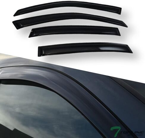 7422443365301 متوافق مع 2000-2005 Chevy Impala Smoke Curvy Style Window Deflector 4 قطع in Saudi Arabia