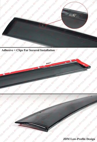 Premium jdm low profile window window guard w/clips & black trim متوافق مع طرازات 2019-2022 Toyota Corolla Hatchback in Saudi Arabia