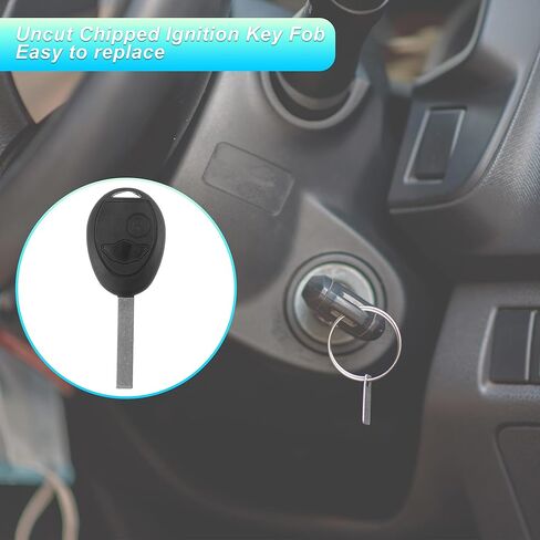مفتاح الإشعال غير المصقول FOB لـ BMW MINI COPPER 2002 2003 2004 2005 433MHz PCF7931 2 BUNTY ALDENTER | مفتاح رقاقة مستجيب 1 أجهزة الكمبيوتر in Saudi Arabia