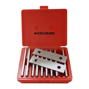 Accusize الأدوات الصناعية 1/8 بوصة سمك 10 أزواج مجموعات متوازية دقيقة، طول 6 بوصة، Eg10-1400