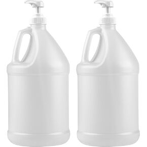 Kitchentoolz 1-Gallon Plastic Jug with Pump Dispenser - Ideal for Epoxy Resin, Laundry Detergent, Liquid Soap, Snow Cone Syrup, Batter