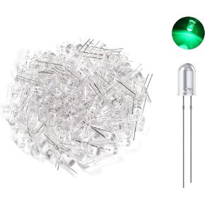 100 قطعة من صمامات LED الثنائية، مجموعة YIWANSON Mini 3 مم من الصمام الثنائي الباعث للضوء الشفاف، مجموعة صغيرة من الأحمر والأخضر والأزرق والأصفر والأبيض، للتجربة العلمية، ولوحة الدوائر، وأضواء عيد الميلاد