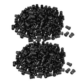 uxcell 490Pcs Lamp Socket Light-Emitting Diode Holder Clip Bezel Mount 5mm LED Holders Panel Display Plastic Black