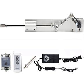 High Torque Cycling Reciprocating Linear Actuator, 24V Stroke 0.78"-3.15", Max Speed 160rpm, Max Torque 30 lbs, with Remote Control, Speed Control Regulator, End Connector.(24V80mm160rpm)