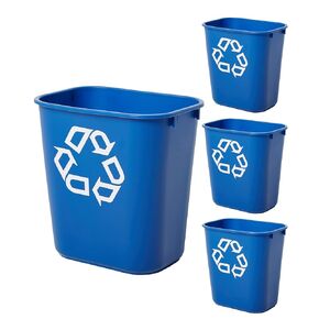 Rubbermaid Commercial Products 41QT/10.25 GAL Wastebasket Trash Container, for Home/Office/Under Desk, Black (FG295700BLA)