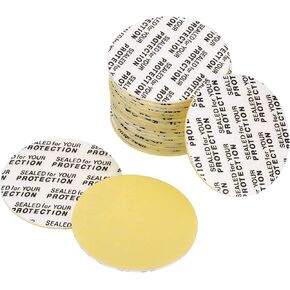 PATIKIL 45mm/1.76inch Foam Lid Liner, 50 Pack PS Foam Resistant Tamper Pressure Sensitive Seal With Dustproof Paper Back for Bottle Cap Liners Seals