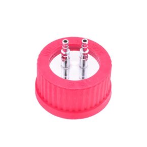 316 Stainless Steel Small 2-Port Vent Assembly, for GL45 Universal Laboratory Glass Bottles, High Temperature PBT, 45 mm, GL45_S2