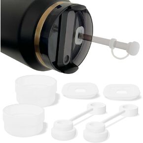 MIMORE Spill Stopper for Stanley 40oz 2.0-6 Pieces Leak Stopper Compatible with Quencher 1.0 & H2.0 20oz, 30oz, 40oz, 64oz Stanley Spill Stopper (Clear)