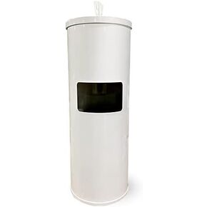 Zogics Gym Wipes Dispenser Stand and Trash Bin – Dual-Purpose Wet Wipes Dispenser for Sanitizing and Cleaning with Built-in 7 Gallon Trash Can, Black Galvanized Steel