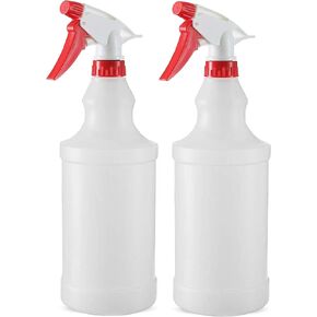 DilaBee Plastic Spray Bottles, Empty Spray Bottles for Cleaning Solutions Leak Proof Mist Stream Cleaning Spray Bottle, Spray Bottle for Hair, Alcohol, Bleach, Plant, Cats, Squirt Bottle (2-Pack) 16oz