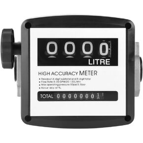 عداد ميكانيكي، 4 عدادات تدفق الوقود الرقمية 1 بوصة عالية الدقة مقياس تدفق زيت الغاز مع شاشة LCD رقمية لقياس الكيروسين والبنزين in Kuwait