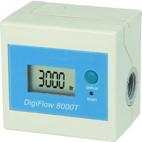 Savant 3/8" Countdown Digital Water Timer with LCD Display, Measure Gallon/Liter Flow Rate, Food-Grade Flow Meter for Home rv RO Filter System, with A Pair of 1/4" Quick Fitting