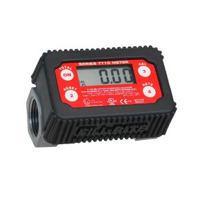 Fill-Rite TT10ANC Nickel Plated 1 Inch In-Line Digital Display Turbine Chemical Transfer Meter, 2-35 GPM / 8-132 LPM, 1 Percent Accuracy