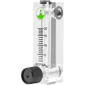 Watflow 2 "مقياس تدفق الغاز الجاف من الفولاذ المقاوم للصدأ 2-20 SCFH لغرفة 4-10، 1/8" خيط أنثى NPT. in Kuwait