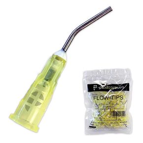 200 18 Gauge Pink Dental Pre Bent Flow Dispensing Needle Etch Tips, 2 Bags