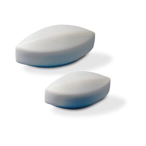 SP Bel-Art Spinbar Teflon Elliptical (Egg-Shaped) Magnetic Stirring Bar; 25.4 x 12.7mm, White (F37130-0001)