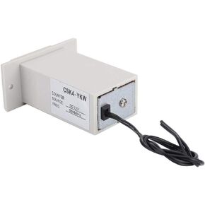 Pulse Counter, CSK4-YKW 4 Digits 0-9999 Industrial Totalizer Mechanical Electromagnetic Pulse Counter(DC12V)