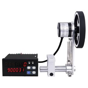 JIAWANSHUN Digital Length Meter Counter Mechanical Length Counter Single Measure Wheel Unit in Feet Meter with Control Function 0-999999