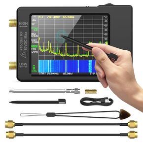 Spectrum Analyzer, 2023 Upgraded TinySA Ultra Spectrum Analyzer with 4.0 Inch Sensitive Touch Screen, Handheld Tiny Frequency Analyzer ith 32Gb Card, 2-in-1 Signal Generator