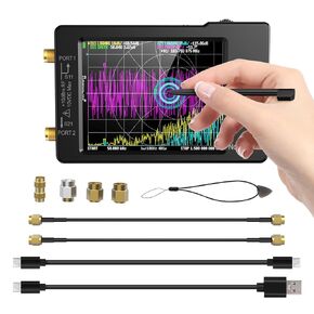 NanoVNA-H4 Vector Network Analyzer with 32GB Card, V4.3 10KHz -1.5GHz Upgraded HF VHF UHF Antenna Analyzer 4" Touch Screen, Voltage Standing Wave Ratio, Phase,Delay, Smith Chart