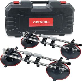 Seamless Seam Setter with A Storage Case, 2 Pack Seam Setters with 6'' Vacuum Suction Cups for Seam Joining & Leveling, Pro Countertop Installation Tool for Granite Stone Marble Slab