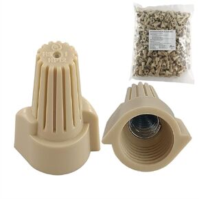 Blue Winged Electrical Wire End Connectors Caps Bulk 100 Pack Large Twist-on Wire Connectors Nuts 14-6 AWG,HS P17 Type Screw Terminals