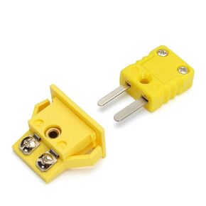 K-Type Panel Mount Thermocouple Mini Plug Connector, Male and Female, Yellow…