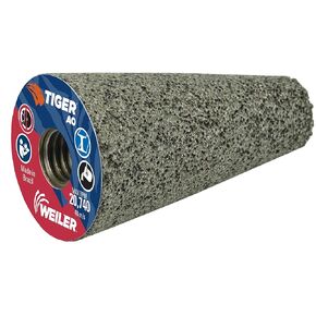 Weiler 68316 Tiger AO Type 17 Flat Tip Portable Grinding Cone, A24-R, 1 3/4" X 3" X 5/8-11, (Pack of 12)