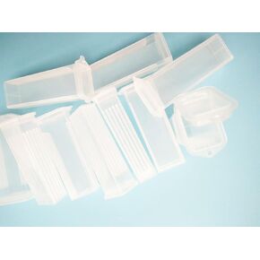 Plastic Rectangle Microscope Glass Holder Slide Box for 5 Slides (10)