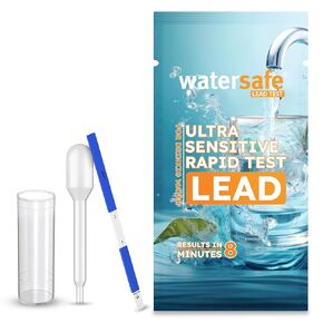 Watersafe® Advanced Lead in Drinking Water Test Kit – Lead Detection at 5 PPB - DIY at Home Water Lead Test Kit for Tap or Well Water – 8 Minute Test