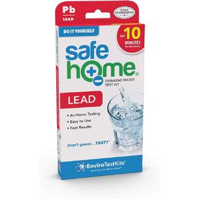 طقم اختبار الرصاص في مياه الشرب من Safe Home® DIY - اختبار في المنزل للرصاص في مياه المدينة أو مياه الآبار - الكشف حتى 5 جزء في المليون - اختبار لمدة 10 دقائق - عبوة واحدة