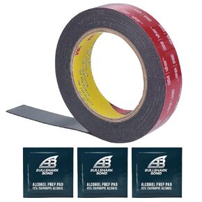 Black 3M Heavy Duty 1 Inch Double Sided Tape Mounting Waterproof Foam Tape VHB 5952, 15 Feet Length, Multipurpose for Car, LED Strip Lights, Office, Home & Office Décor
